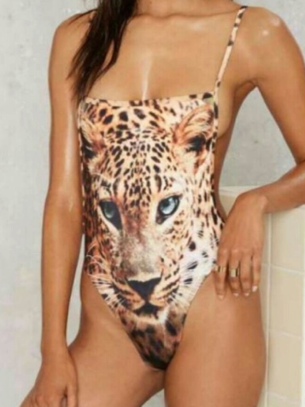 WE ARE HAH sexy leopard print swimsuit